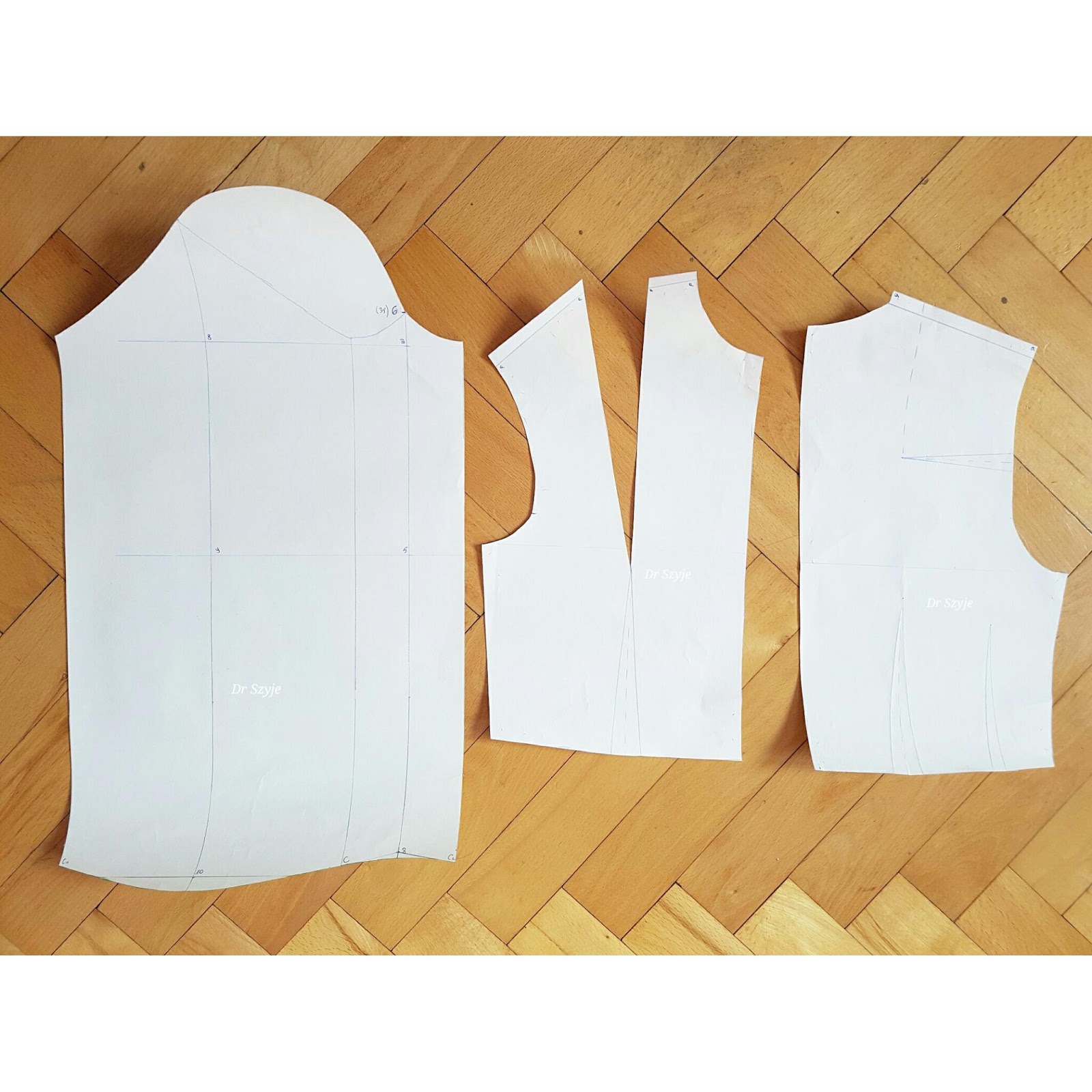 Konstrukcja formy bluzki dopasowanej